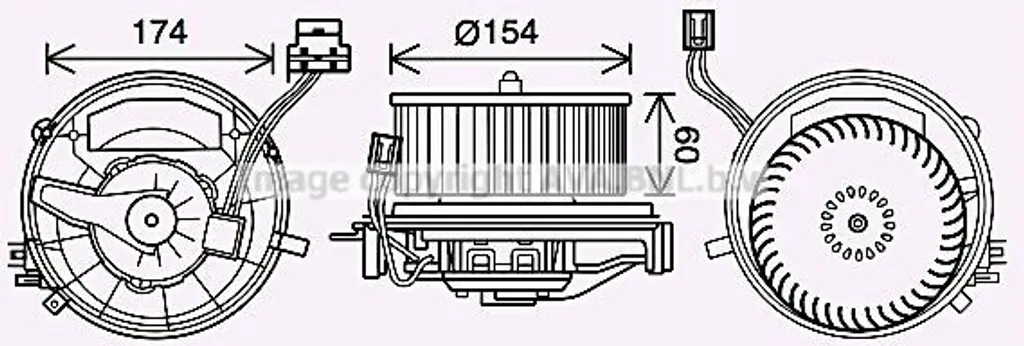 Ventilateur de Chauffage pour VW Crafter, Touran et Skoda Karoq Kodiaq