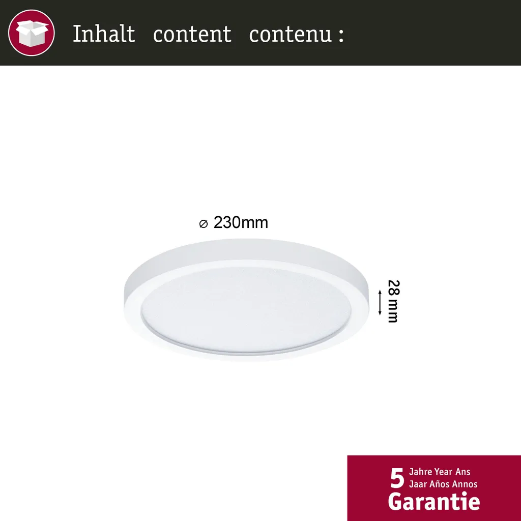 Plafonnier Panneau LED Carré Alya Paulmann pour Éclairage de Plafond - 4