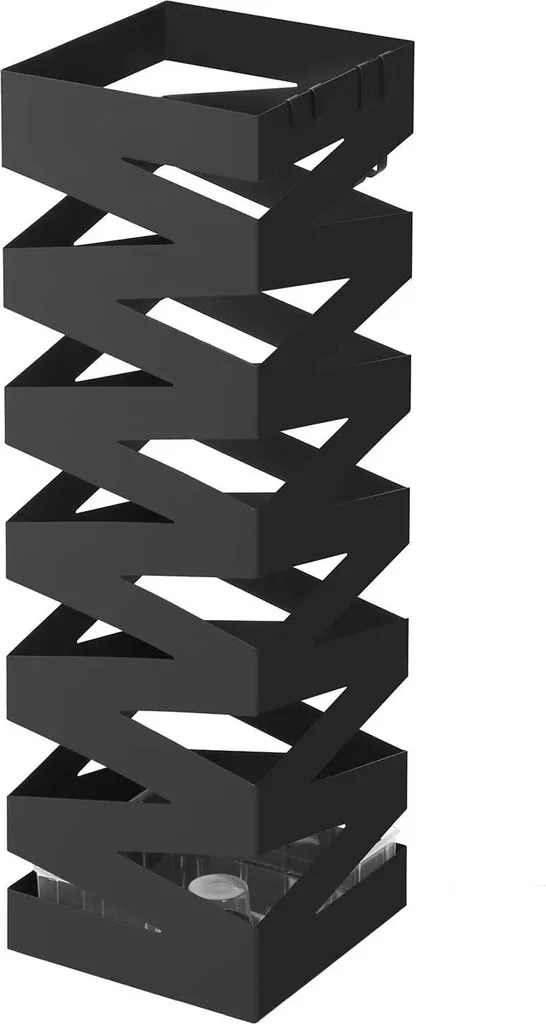 Porte-parapluie pour couloir étroit, rangement noir stable et design
