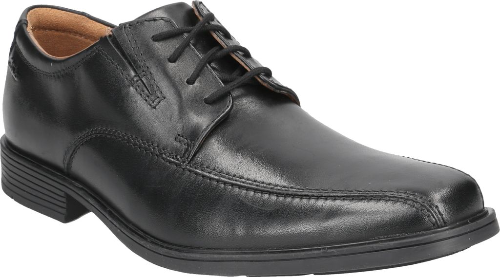 Clarks Chaussures à lacets TILDEN WALK, cuir lisse, noir, Image du produit 