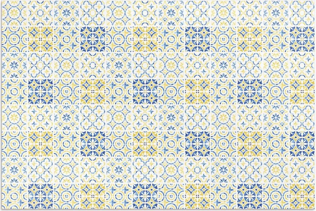 Spanische Fliesen mit Mosaikmuster – Vinylteppich – 140x210 cm – Outdoor Teppich – Terrasse – Wetterfest – Modern