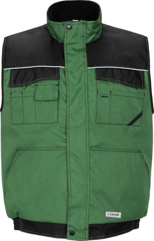 Größe S Herren Planam Outdoor Winter Dust Weste farngrün schwarz Modell 3316