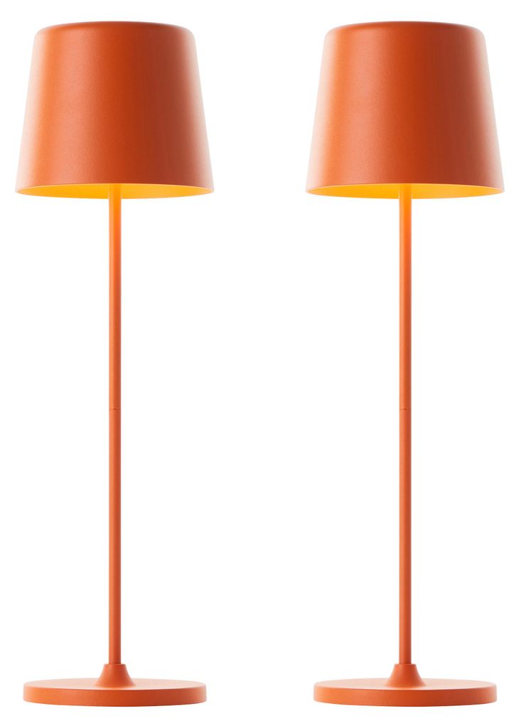 BRILLIANT LED-Akku-Tischleuchte Kaami, 2 W, 310 lm, 3000 K, orange, 2er Set