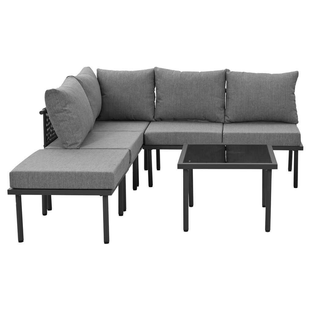 Merax Gartenlounge-Set für 6 Personen, Gartenmöbelset mit Produktbild 7