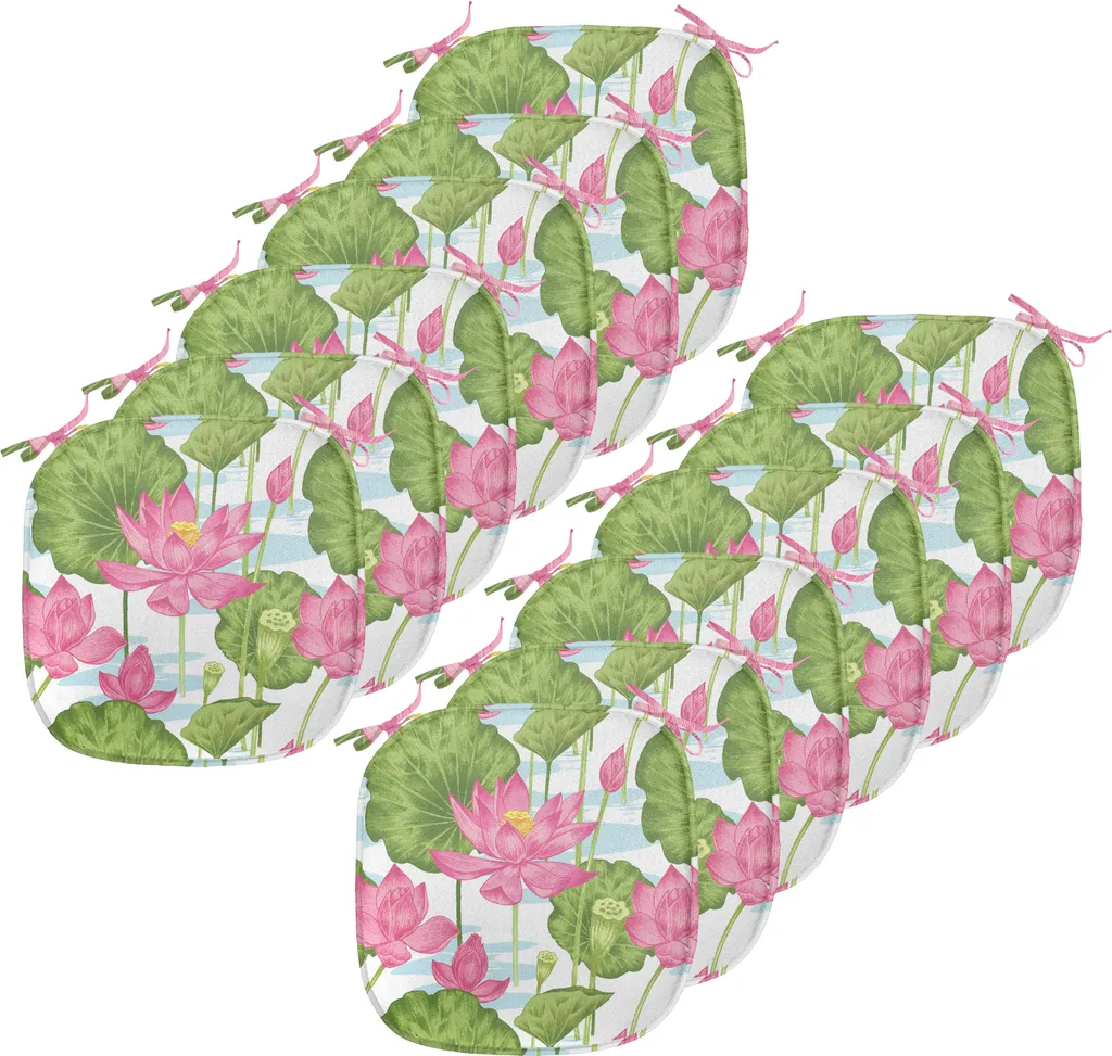 Coussin Décoratif Lotus Imperméable avec Sangles 40x40 cm Lot de 12