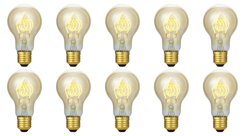 SPL E27 LED Filamentlampe 5W Extra Warmweiß Dimmbar 10 Stück