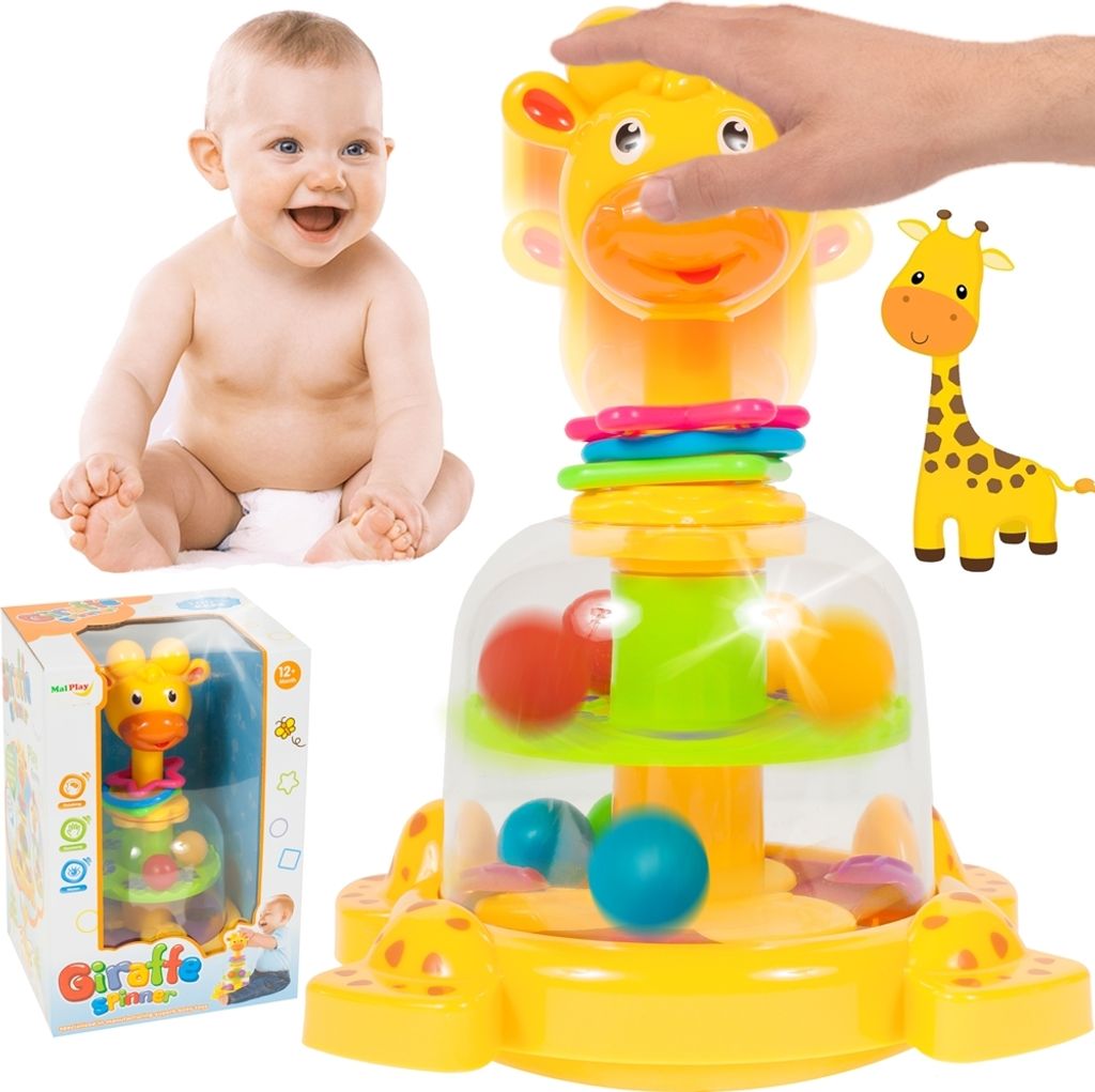 Malplay Baby Lernspielzeug Giraffe Schiebekugeln Produktbild 