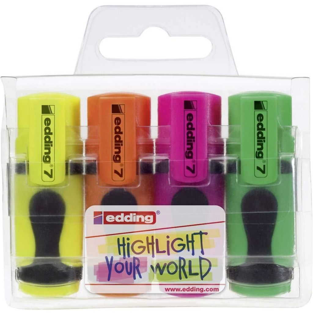 Edding 7, Fein, Grün, Gelb, Orange, Pink, 1 mm, 3 mm, 60 Produktbild 