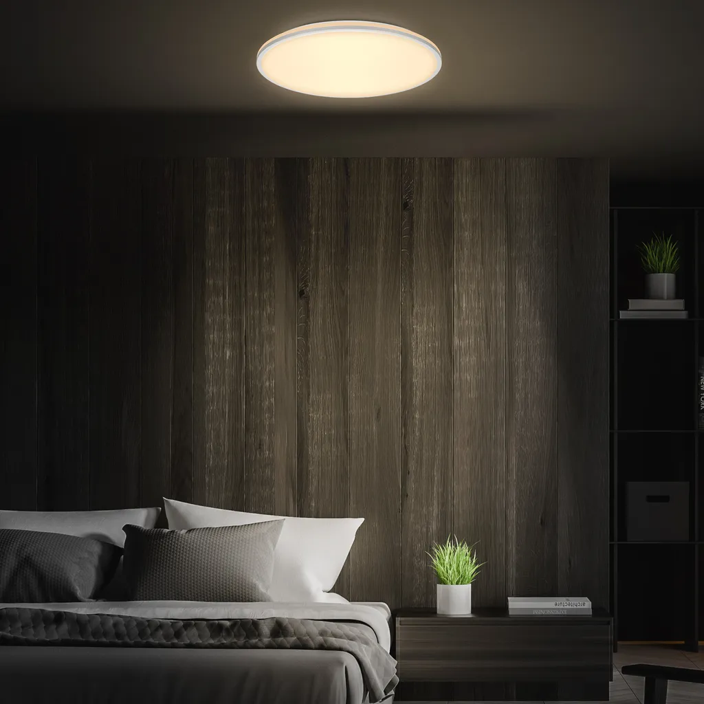 Plafonnier LED Briloner Pulup Ø49cm CCT avec Télécommande Chrome Mat - 7