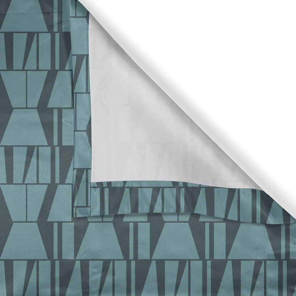 Rideau moderne vert bleu pétrole pour masquer le vis-à-vis avec style