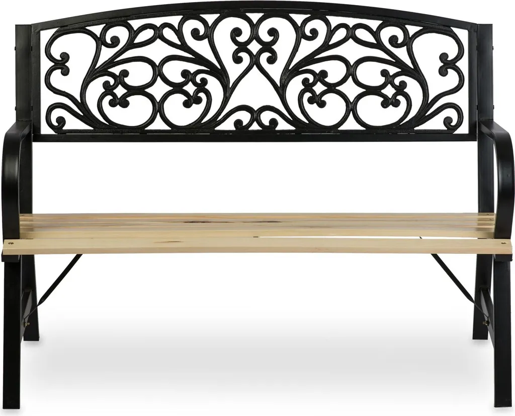 Banc de jardin Ivy avec dossier ergonomique 122 cm - Structure renforcée - 4