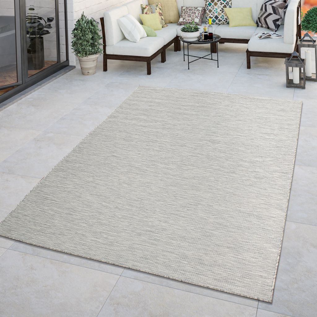 TT Home Teppich Outdoor Balkon Terrasse Grau Rosa Grün Produktbild 