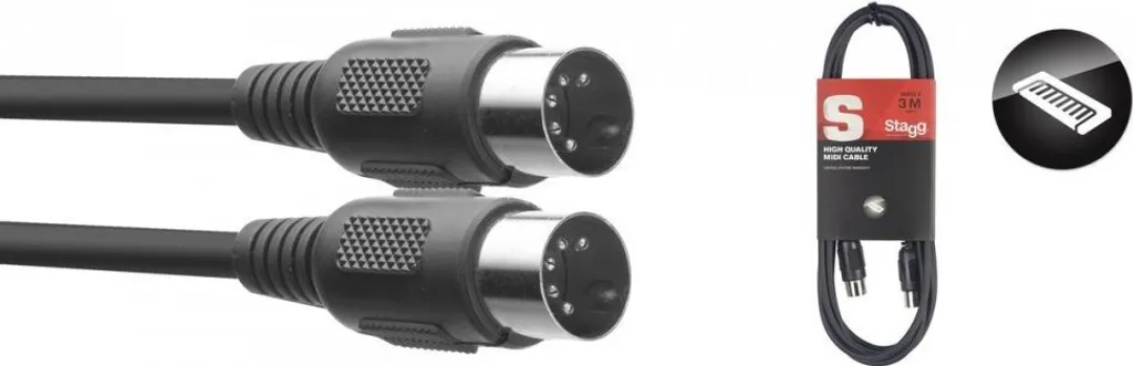 Cavo MIDI Stagg SMD2 E 2m - Connettori DIN Maschio per Studio e Live