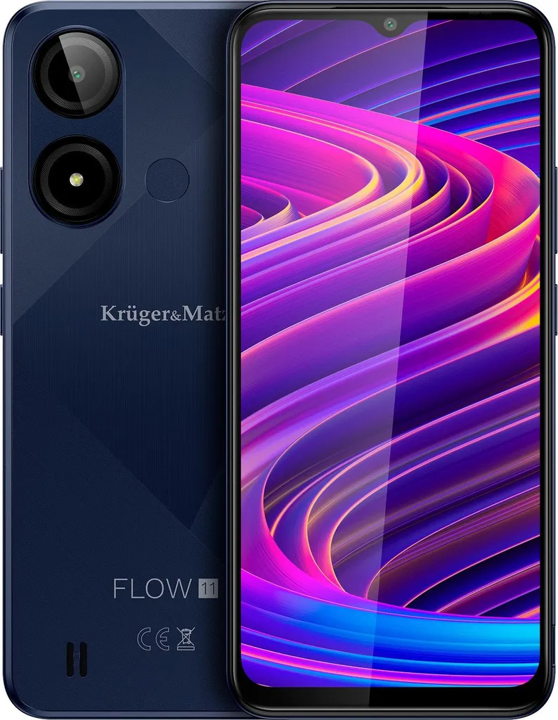 Smartphone Kruger&Matz FLOW 11 Bleu 64 Go avec Écran HD+ de 6,56 Pouces