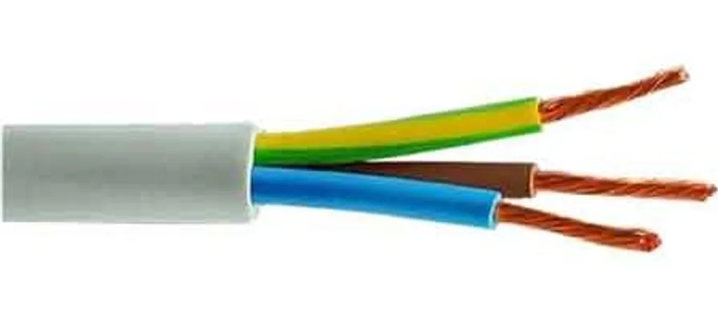 Câble à trois conducteurs blanc 3x0,75 mm - Fil électrique souple souple