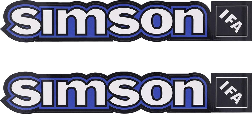 Set: Klebefolie Tank "SIMSON & IFA" klein - Blau