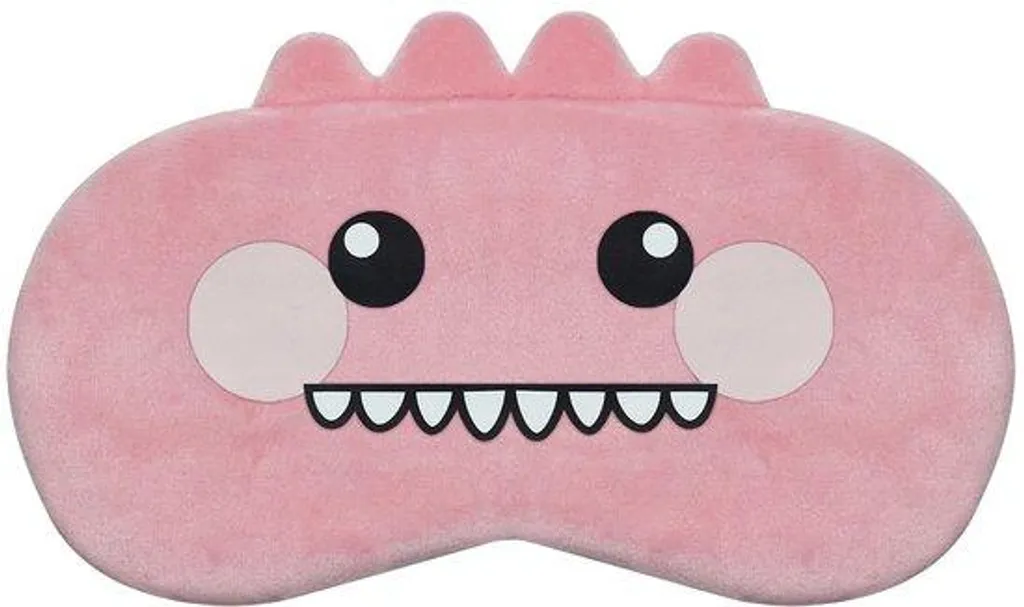 Masque de nuit enfant en peluche dinosaure rose pour sommeil réparateur