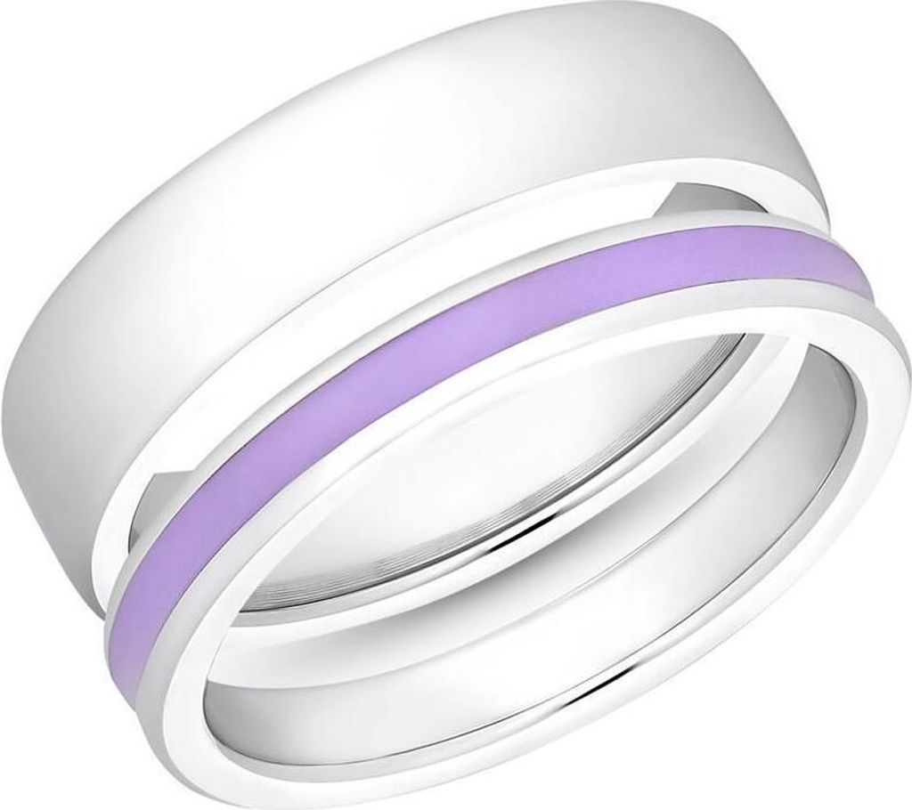 Zweiteiliges Ringset für Damen aus Edelstahl von s.Oliver