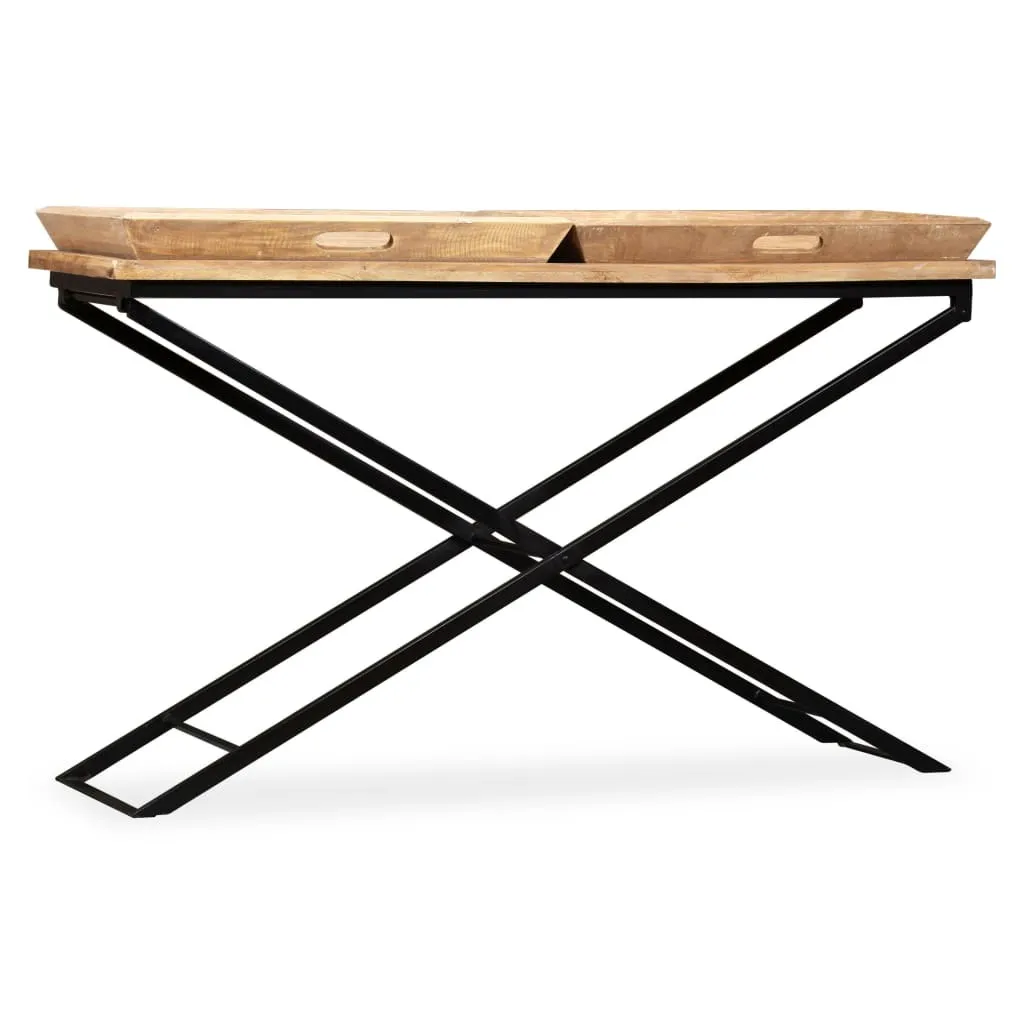Console de salon 130 cm bois de manguier - Idéal pour décoration et rangement