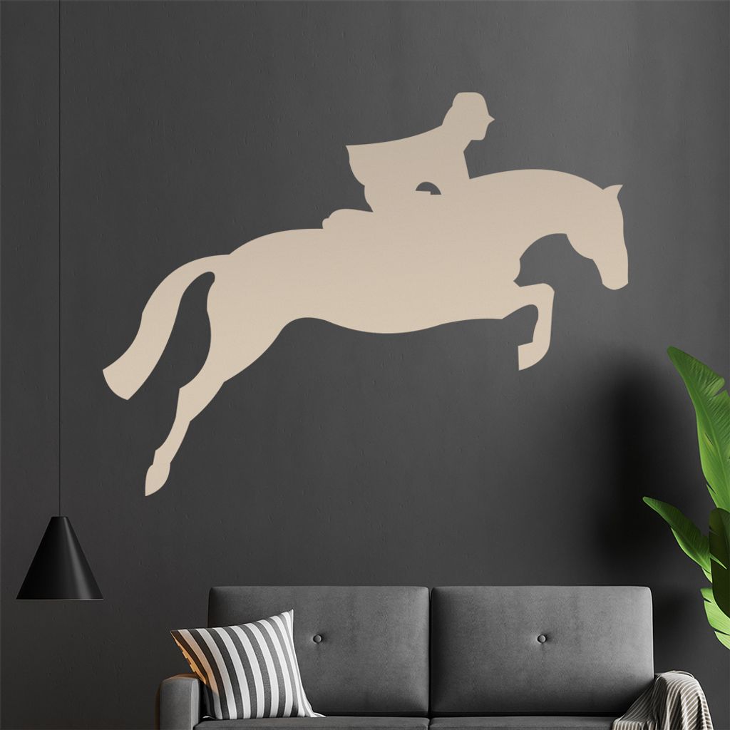KIWISTAR Reiter Pferd - Pferdesport Wettkampf Wandtattoo in 6 Größen - Wandaufkleber Wall Sticker - Dekoration, Küche, Wohnzimmer, Schlafzimmer,...