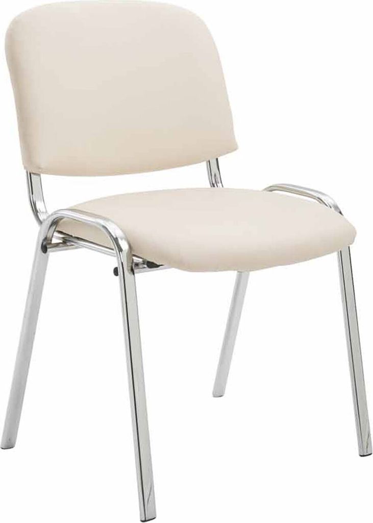 Besucherstuhl HLO-CP111 C Kunstleder creme