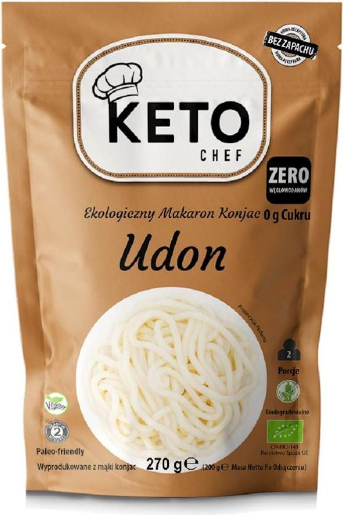 MAKARON (KONJAC) UDON BEZGLUTENOWY BIO 270 g (200 g) - KETO CHEF