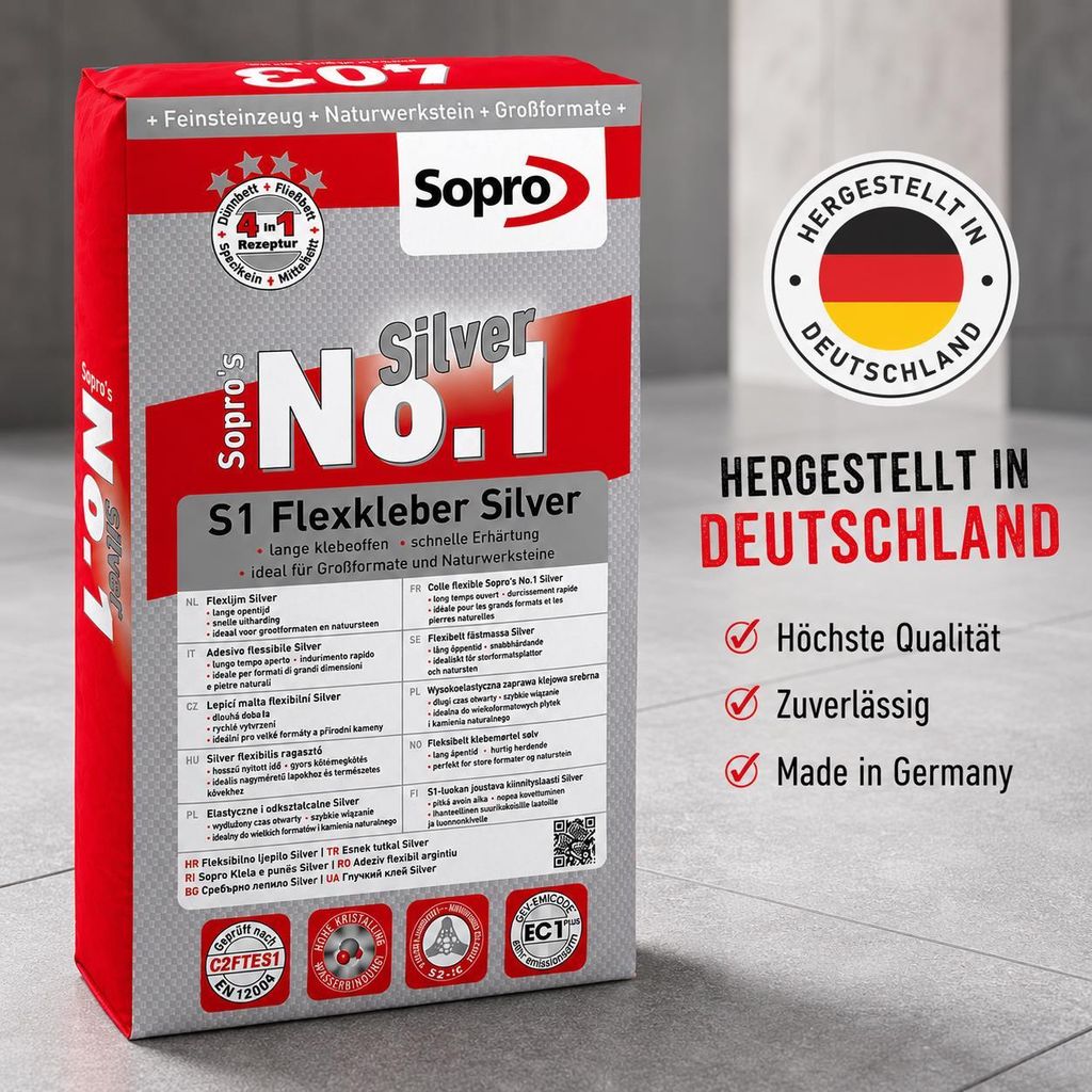 Sopro's No.1 403 Flexkleber Silver 25kg Produktbild 