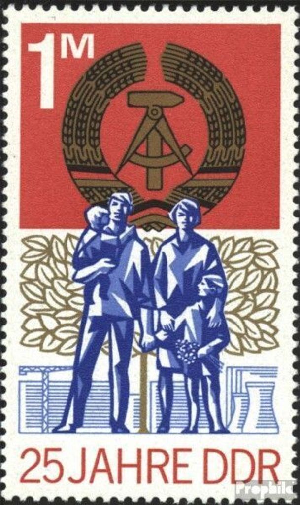 Briefmarken DDR 1974 Mi 1983 (kompl.Ausgabe) gestempelt 25 Jahre DDR / Bl.41