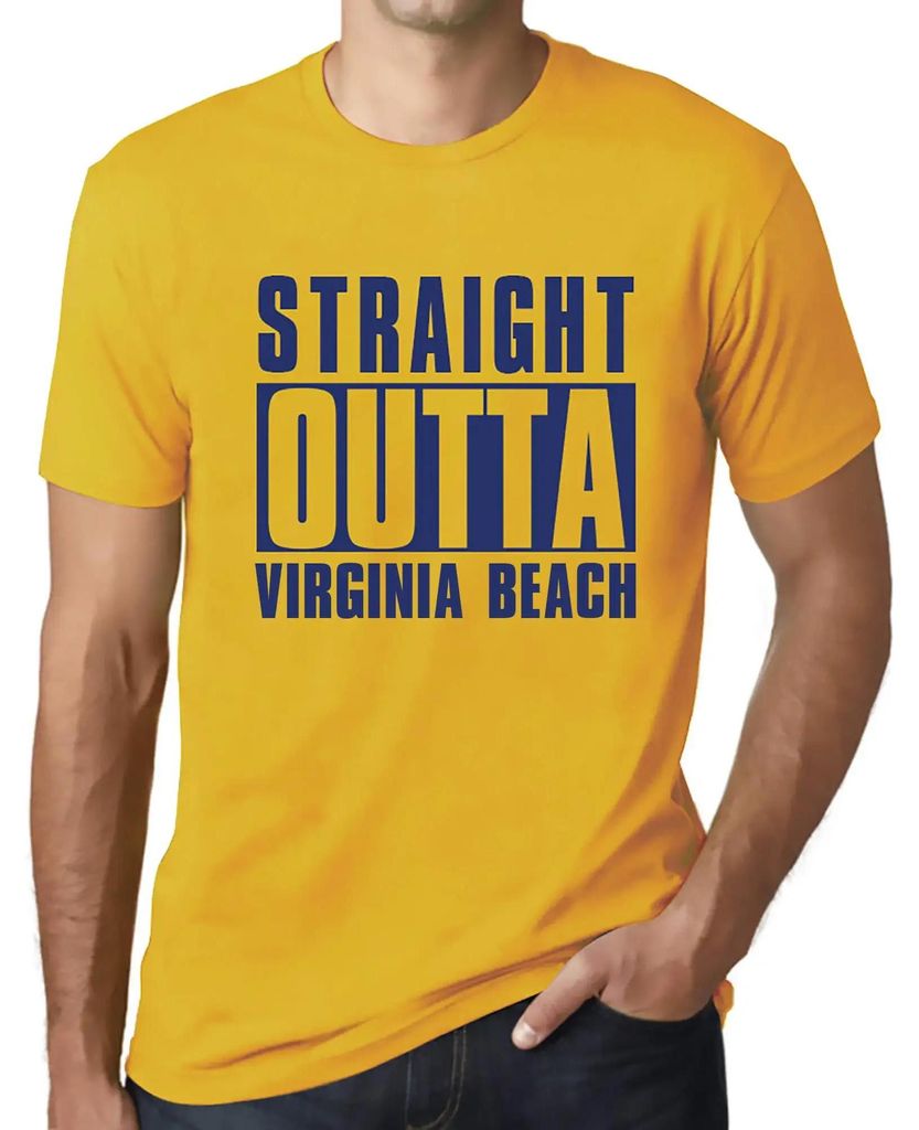 Herren Grafik T-Shirt Direkt aus Virginia Beach – Straight Outta Virginia Beach – Öko-Verantwortlich Vintage Jahrgang Kurzarm Lustige Druck Ge...
