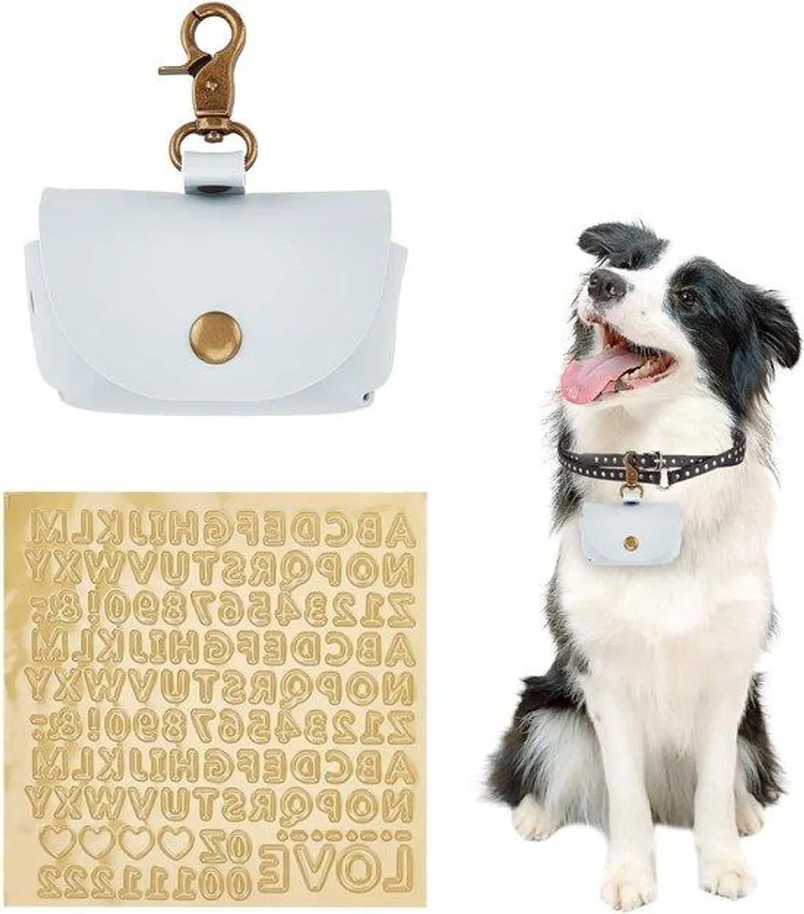 Colliers chien bleu clair cuir PU - Finies les irritations et l'usure