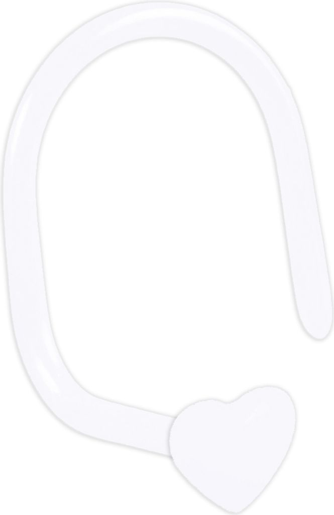 viva-adorno 0,8mm Nasenstecker Nasenpiercing gebogen flexibel Herz Bioflex Kunststoff verschiedene Farben Z467,Herz weiß