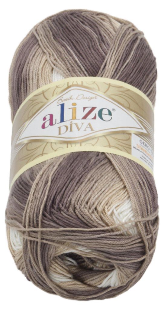 Garn DIVA BATIK - 100g / 350 m - Beige Produktbild 
