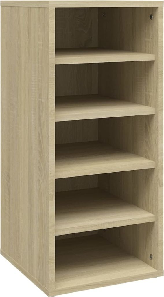vidaXL Scarpiera rovere Sonoma 31,5x35x70 cm Materiale a Immagine del prodotto 