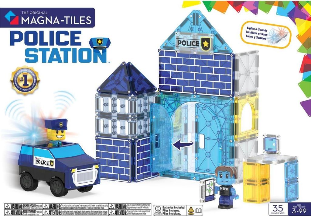 Magnetsatz Magna-Tiles Polizeistation 35 dlks