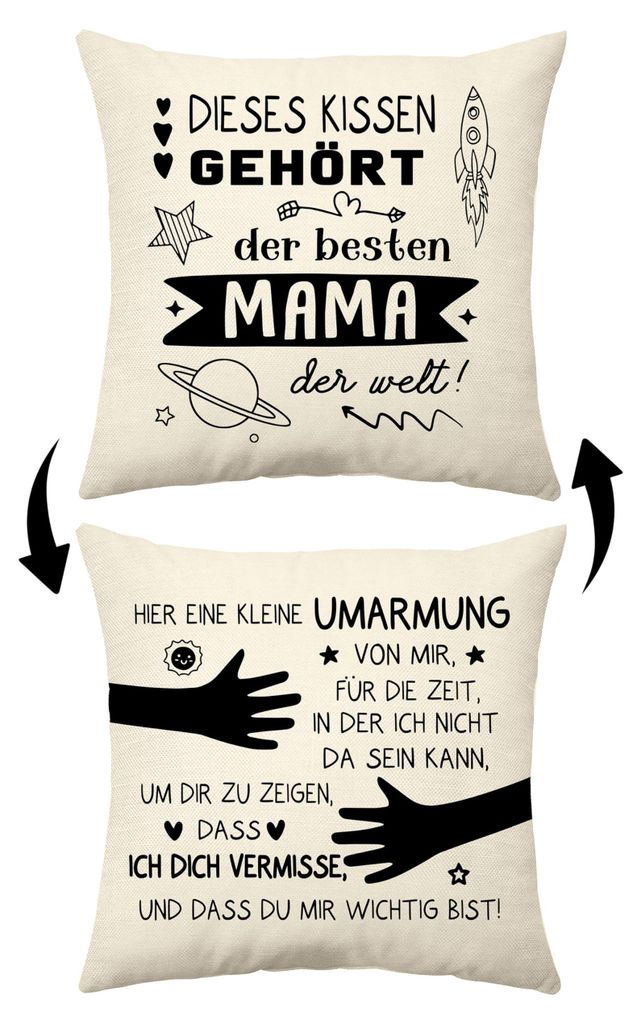 Kissenbezug für Mama, lustig, Geschenk zum Muttertag, Weihnachten, Geburtstag