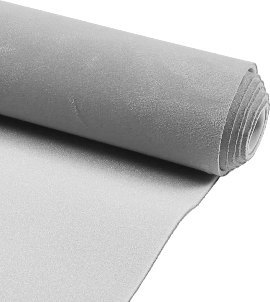 Réparation Ciel de Toit Auto : Tissu Suédé Gris 2m x 1.45m avec Mousse