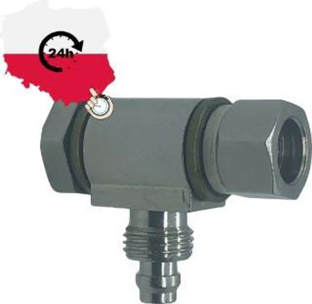 Raccord pneumatique en T à branchement rapide pour tube de 10mm de Ø - 7