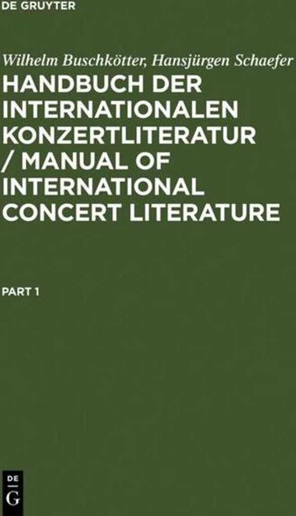 Handbuch der internationalen Konzertliteratur