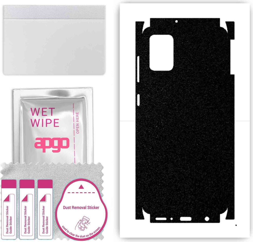apgo Rückseite + Seiten Schutzfolie, Skin, kompatibel mit Samsung Galaxy A31, Hinten Displayschutzfolie aus Vinylfolie, kratzfest, einfache Montag...