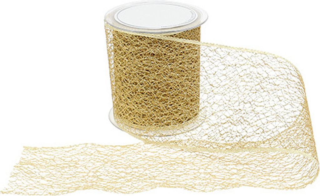 Tischband Gold 100mm 10m – Elegante Tischdekoration, Hochzeitsdeko, Feiern, Bastelbedarf