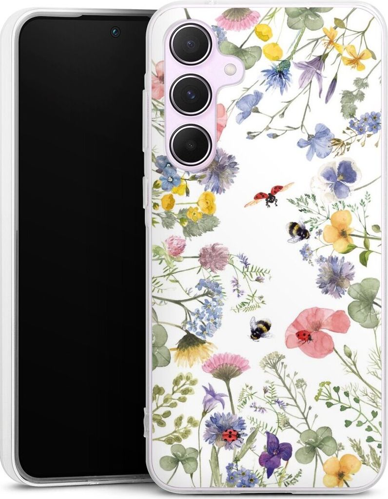 DeinDesign Handyhülle für Samsung Galaxy A55 5G Silikon Hülle Case Smartphone Schutzhülle Biene Blumen Muster