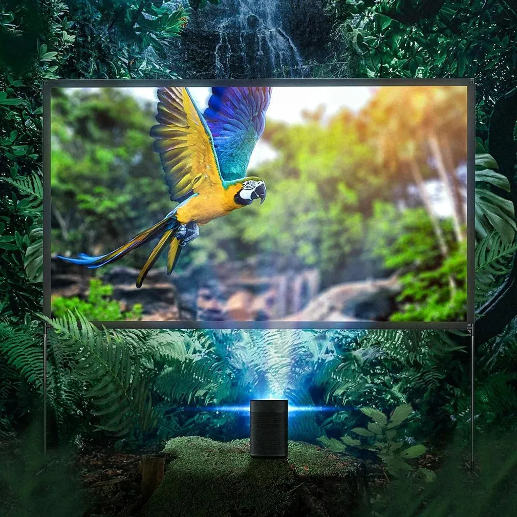 Écran de projection avec trépied de 254 cm 16:9 4K pour extérieur