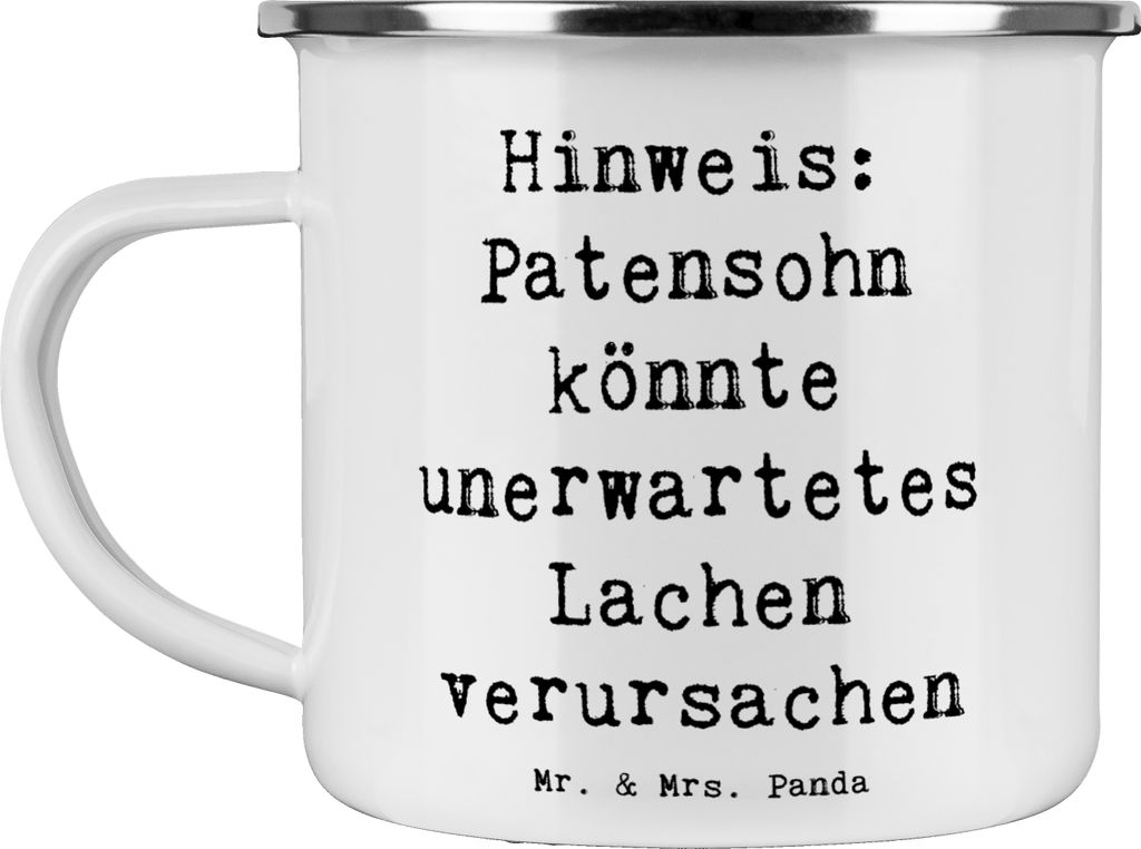 Mr. & Mrs. Panda Teetasse Spruch Unerwartetes Lachen Patensohn - Weiß - Geschenk, Familie, Patenkind, Kaffeepott, Humor, Teebecher, Reisebecher, P...