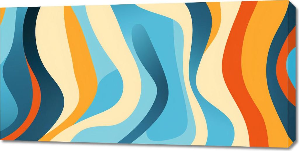 Bild 100x50cm Tanzende Wellen