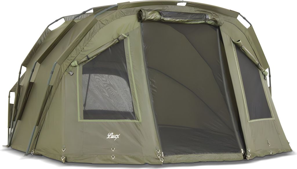 Lucx Tiger Bivvy Angelzelt für 1–3 Mann – wasserdichtes Karpfenzelt mit herausnehmbarer Bodenplane, 10.000 mm Wassersäule