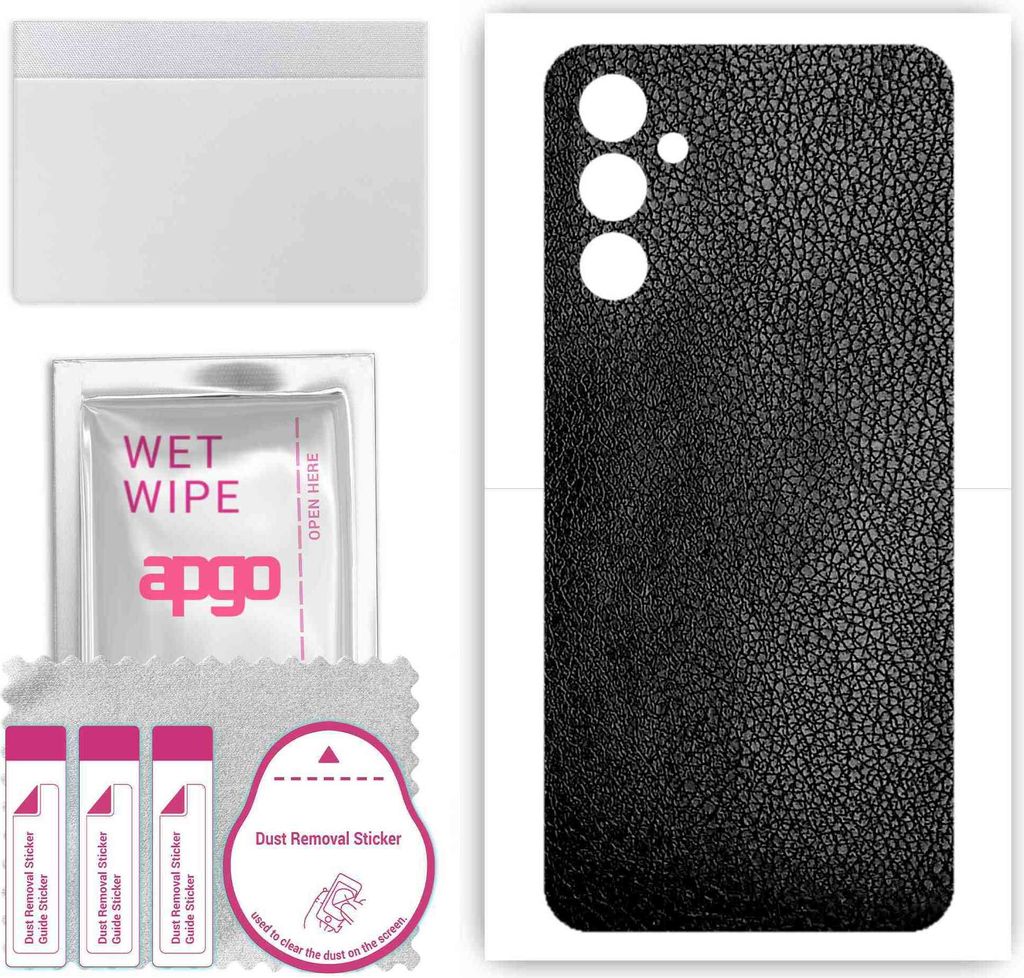 apgo Rückseite Schutzfolie, Skin, kompatibel mit Samsung Galaxy F54, Hinten Displayschutzfolie aus Vinylfolie, kratzfest, einfache Montage - Schwa...