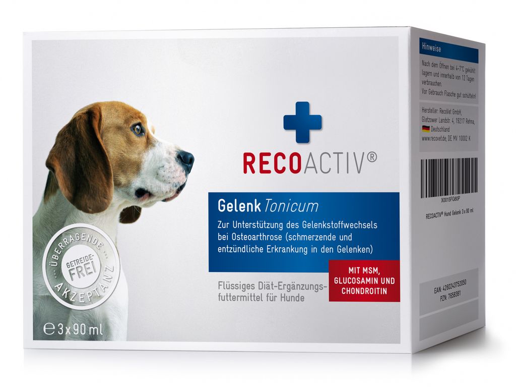 Recoactiv Gelenk Tonicum Kurpackung f.Hunde 3X90 ml Produktbild 