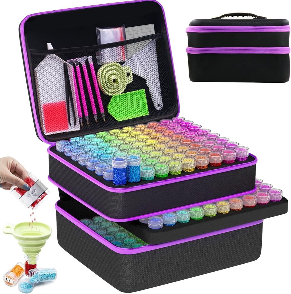 Organizer 5D Diamond Painting Zubehör Boxen 240 Fläschchen Produktbild 