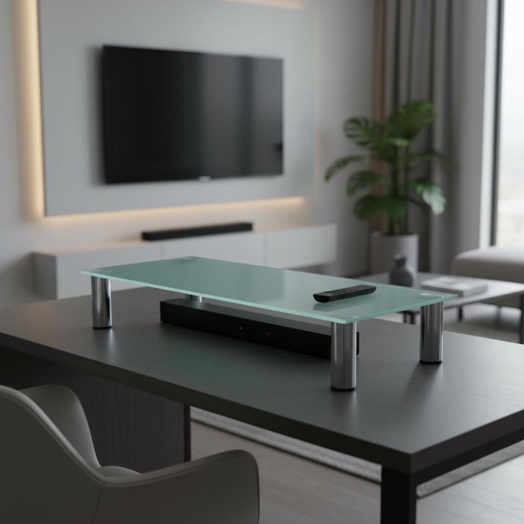 Monitorerhöhung Schreibtischaufsatz Monitorständer Bildschirm weiß 100x17x35cm