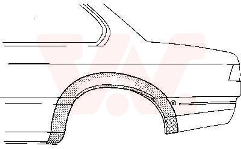 VAN WEZEL Seitenwand Reparaturblech für BMW 6 Coupe (E24)